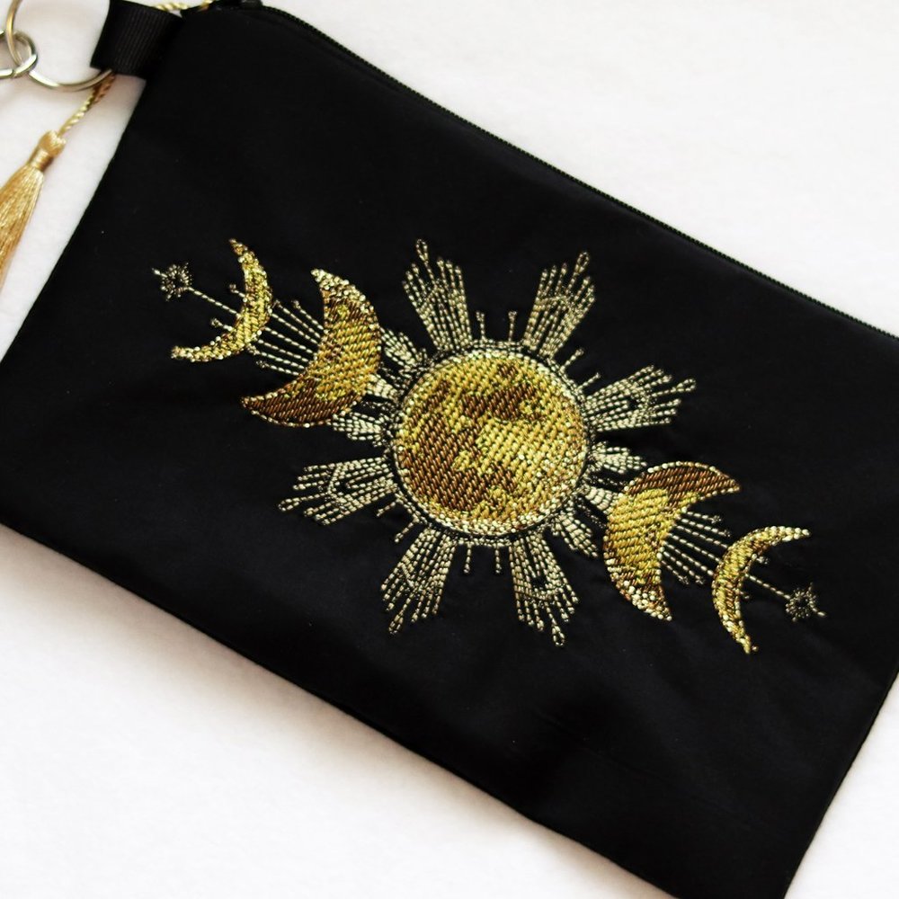 Celestial Moons Wristlet Purse